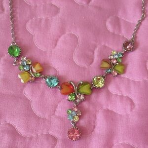Sold - Vintage Swarovski Multicolor Crystal Necklace
